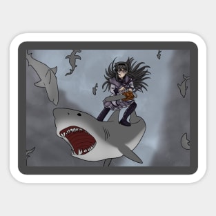 Homura VS Sharknado Sticker